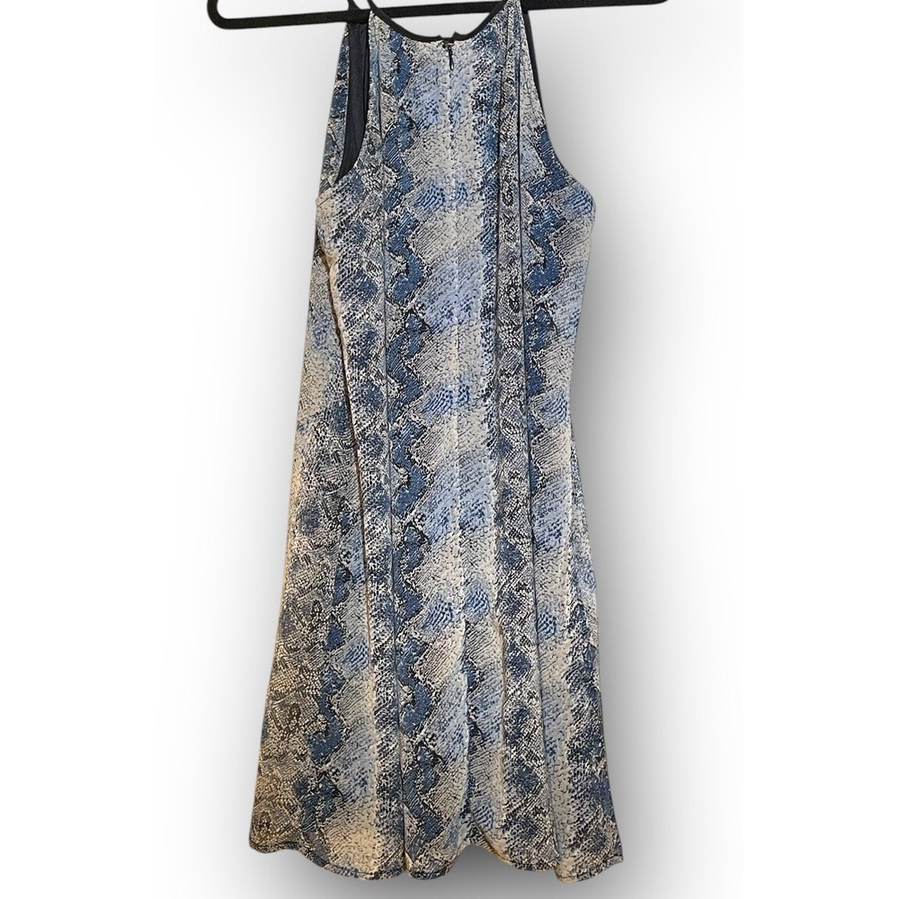 Harper Harlow Womens Deess Snakeskin Size S Blue - Picture 2 of 5